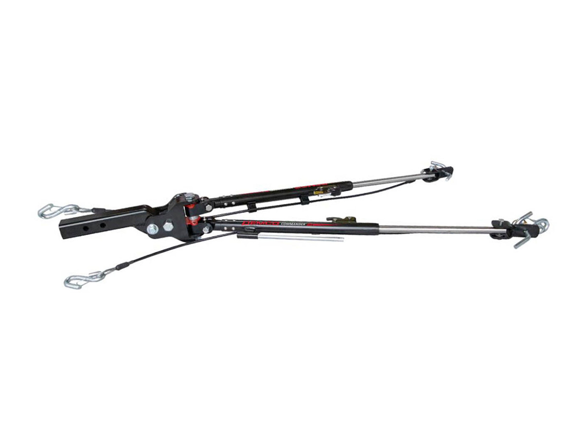 Commander 2 lightweight RV tow bar featuring independent arm movement.