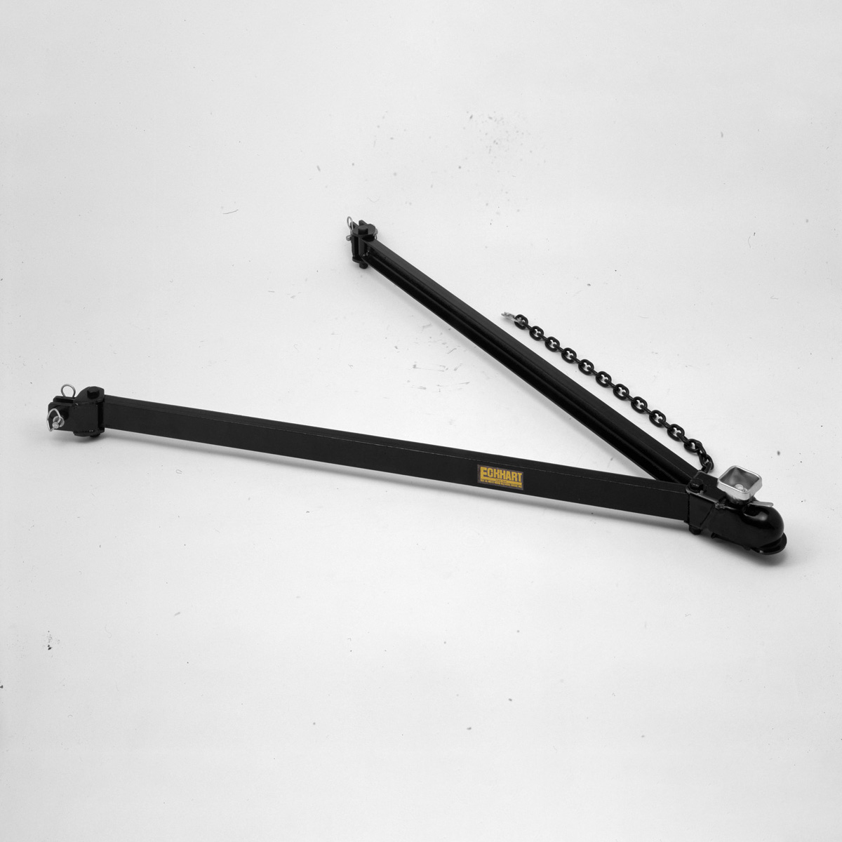 Eckharts durable folding tow bar for economical vehicle towing.